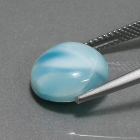 6.42캐럿 천연 블루 라리마, 라운드 컷, 11.79 mm, 불투명체