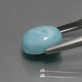 4.73캐럿 천연 블루 라리마, 타원형 컷, 11.1×9.2 mm, 불투명체