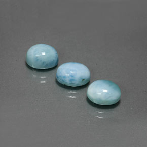 캐럿 천연 블루 라리마 보석, 타원형 컷, 9.5×7.4 mm, 불투명체