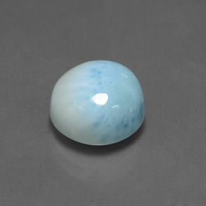 5.36캐럿 천연 블루 라리마, 라운드 컷, 10.38 mm, 불투명체