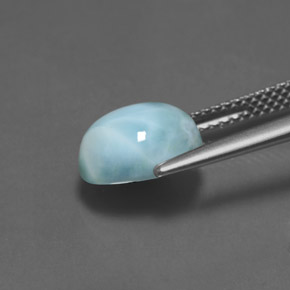 3.02캐럿 천연 파란색 라리마, 타원형 컷, 불투명체