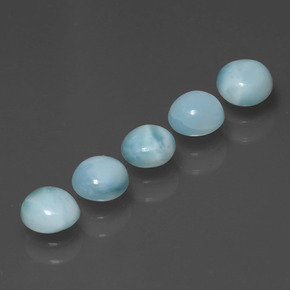 캐럿 천연 블루 라리마 보석, 라운드 컷, 4.71 mm, 불투명체