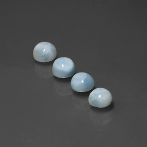 캐럿 천연 블루 라리마 보석, 라운드 컷, 5.05 mm, 불투명체