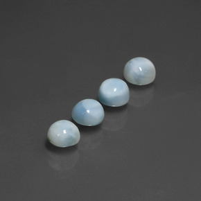 캐럿 천연 블루 라리마 보석, 라운드 컷, 5.05 mm, 불투명체