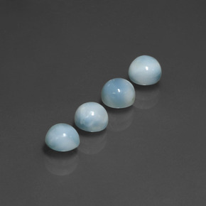 캐럿 천연 블루 라리마 보석, 라운드 컷, 5.20 mm, 불투명체