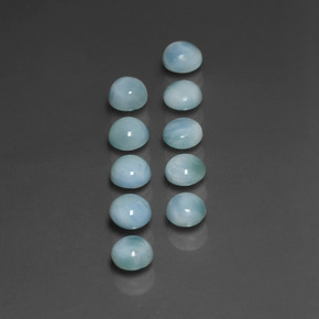 캐럿 천연 블루 라리마 보석, 라운드 컷, 5.00 mm, 불투명체