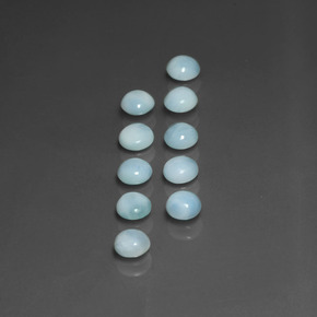 캐럿 천연 블루 라리마 보석, 라운드 컷, 4.92 mm, 불투명체