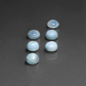 캐럿 천연 블루 라리마 보석, 라운드 컷, 5.04 mm, 불투명체