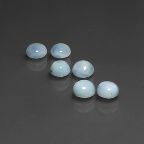캐럿 천연 블루 라리마 보석, 라운드 컷, 5.04 mm, 불투명체