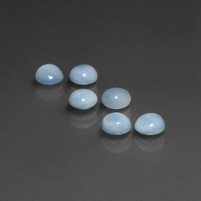 캐럿 천연 블루 라리마 보석, 라운드 컷, 4.97 mm, 불투명체