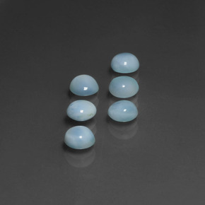 캐럿 천연 블루 라리마 보석, 라운드 컷, 4.97 mm, 불투명체