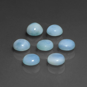 캐럿 천연 블루 라리마 보석, 라운드 컷, 4.97 mm, 불투명체