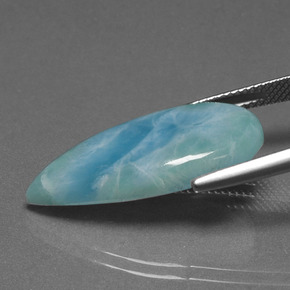 12.12캐럿 천연 블루 그린 라리마, 배 모양, 불투명체