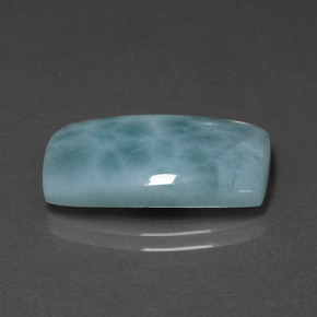 10.90캐럿 천연 그린 블루 라리마, 쿠션 컷, 21.1×11.6 mm, 불투명체