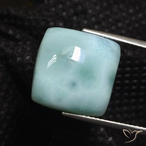 11.20ct 자연스러운 밝은 녹색을 띤 파란색 라리마, 정사각형, 불투명체