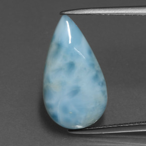 5.71캐럿 천연 그린 블루 라리마, 배 모양, 18.8×10.5 mm, 불투명체
