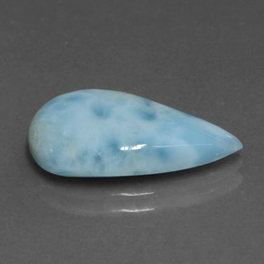 5.71캐럿 천연 그린 블루 라리마, 배 모양, 18.8×10.5 mm, 불투명체