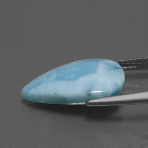 5.60캐럿 천연 그린 블루 라리마, 배 모양, 불투명체
