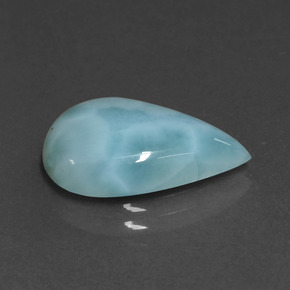 5.15캐럿 천연 그린 블루 라리마, 배 모양, 16.7×10.6 mm, 불투명체
