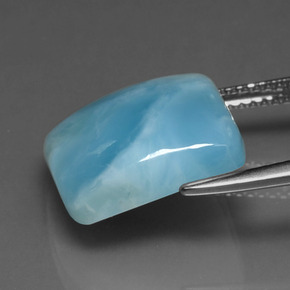 9.67캐럿 천연 그린 블루 라리마, 스퀘어, 14×13.8 mm, 불투명체