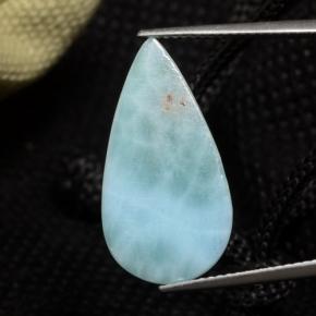 8.87캐럿 천연 그린 블루 라리마, 배 모양, 23.6×12.3 mm, 불투명체