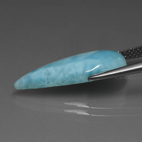 5.56캐럿 천연 그린 블루 라리마, 배 모양, 불투명체