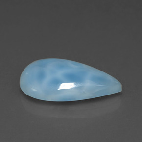 4.20캐럿 천연 그린 블루 라리마, 배 모양, 16.7×10.1 mm, 불투명체