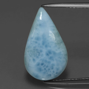 4.72캐럿 천연 그린 블루 라리마, 배 모양, 17.5×10.4 mm, 불투명체