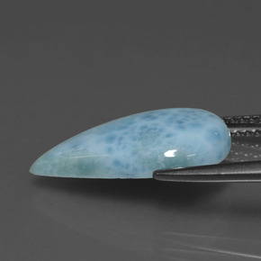 4.72캐럿 천연 그린 블루 라리마, 배 모양, 17.5×10.4 mm, 불투명체