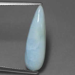 4.72캐럿 천연 블루 라리마, 배 모양, 24.4×7.4 mm, 불투명체