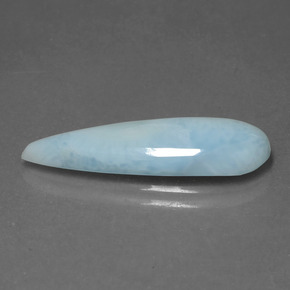 4.72캐럿 천연 블루 라리마, 배 모양, 24.4×7.4 mm, 불투명체