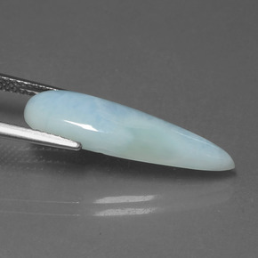 4.72캐럿 천연 블루 라리마, 배 모양, 24.4×7.4 mm, 불투명체