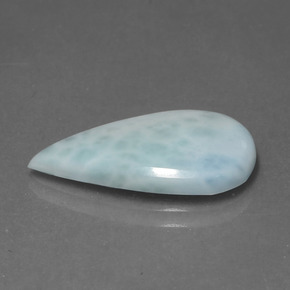5.31캐럿 천연 그레이쉬 블루 라리마, 배 모양, 21×10.7 mm, 불투명체