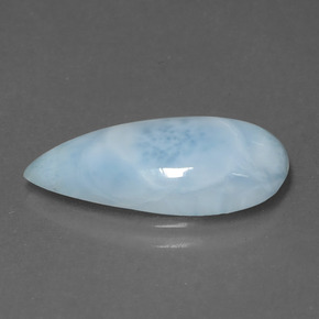 4.51캐럿 천연 블루 라리마, 배 모양, 19×9.5 mm, 불투명체