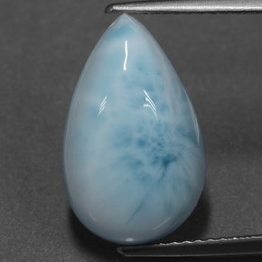 6.58캐럿 천연 블루 라리마, 배 모양, 16.2×10 mm, 불투명체