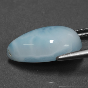 6.58캐럿 천연 블루 라리마, 배 모양, 16.2×10 mm, 불투명체