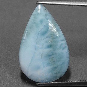 6.15캐럿 천연 블루 라리마, 배 모양, 20.2×13 mm, 불투명체