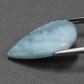 6.15캐럿 천연 블루 라리마, 배 모양, 20.2×13 mm, 불투명체