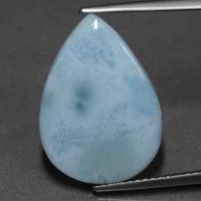 6.90캐럿 천연 블루 라리마, 배 모양, 18.8×13.6 mm, 불투명체