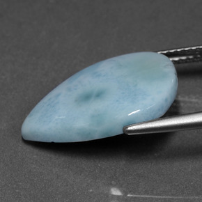 6.90캐럿 천연 블루 라리마, 배 모양, 18.8×13.6 mm, 불투명체