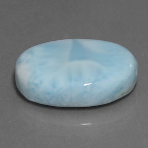 17.21캐럿 천연 블루 라리마, 타원형 컷, 21.1×15.2 mm, 불투명체