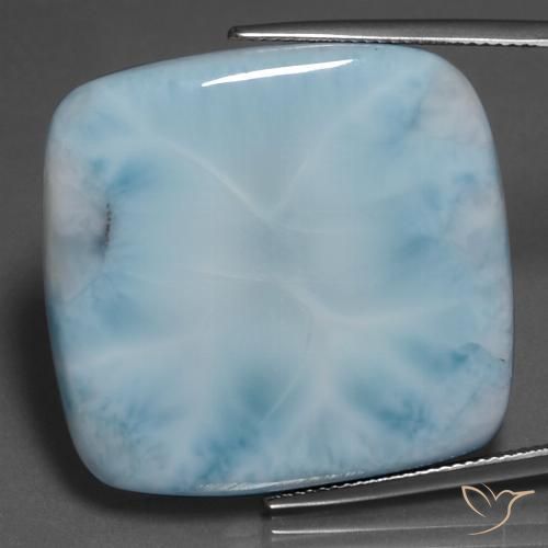 58.94ct 자연스러운 하늘색 라리마, 방석, 불투명체