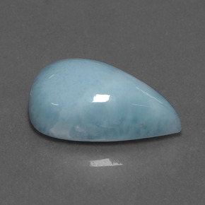 10.31캐럿 천연 블루 라리마, 배 모양, 18.9×10.9 mm, 불투명체