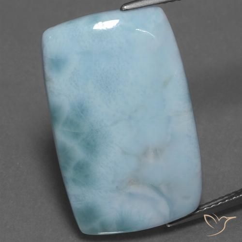 15.43ct 자연스러운 밝은 녹색을 띤 파란색 라리마, 바게트, 불투명체