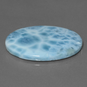27.35캐럿 천연 블루 라리마, 타원형 컷, 32.5×23 mm, 불투명체