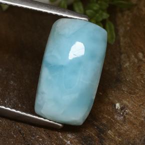 8.00캐럿 천연 그린 블루 라리마, 쿠션 컷, 16.8×9.7 mm, 불투명체