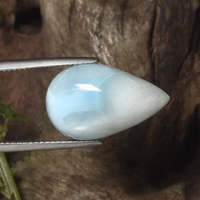 13.07캐럿 천연 그린 블루 라리마, 배 모양, 20.3×12.6 mm, 불투명체