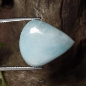 19.34캐럿 천연 그린 블루 라리마, 배 모양, 20.5×17.6 mm, 불투명체
