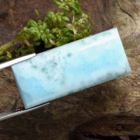 44.71캐럿 천연 하늘색 라리마, 바게트, 불투명체