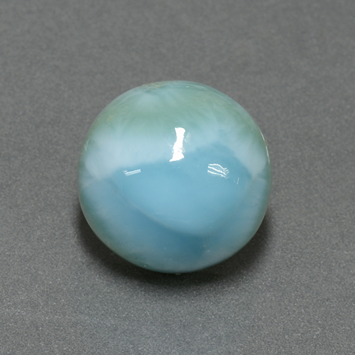 6.90캐럿 천연 라이트 블루 라리마, 라운드 컷, 11.96 mm, 불투명체